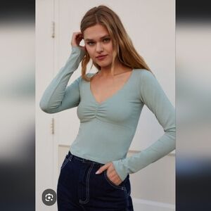 Brandy Melville Sage Long Sleeve Tee